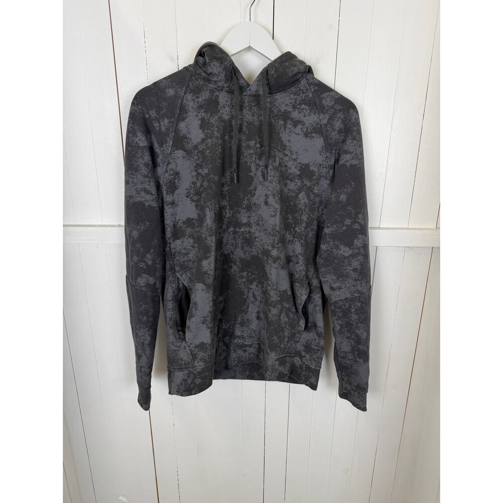 Lululemon Men’s Gray Black Nylon Pullover Hoodie Size M